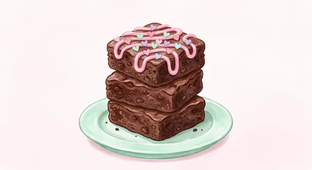 Fudgy Heart Brownies